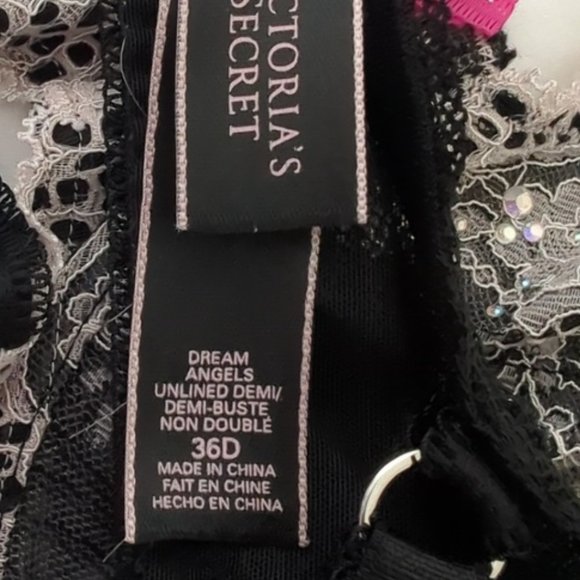 Victoria's Secret 36D Demi Bra Dream Angels Unlined Underwired Lace - Picture 5 of 6